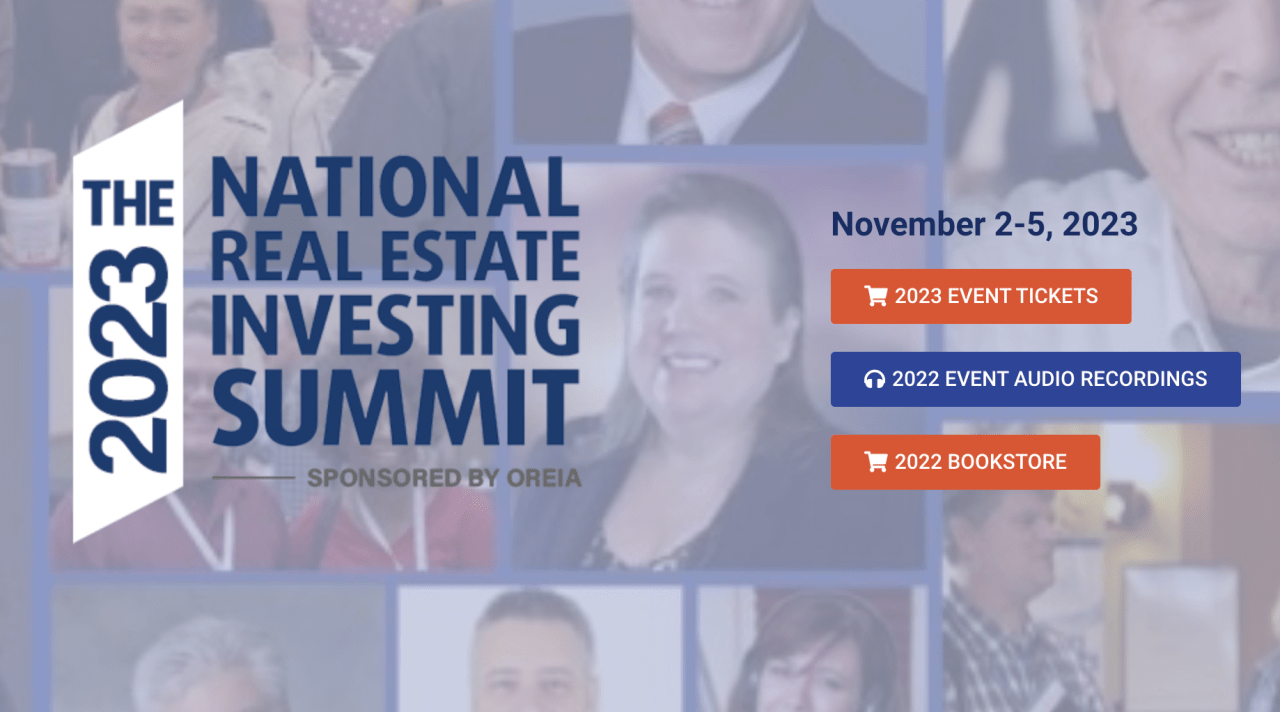 The 2023 National Real Estate Investing Summit 2nd Nov, 2023 900AM